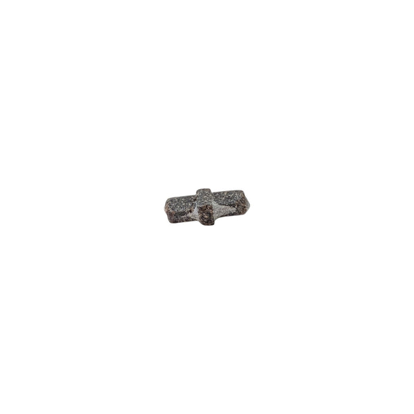 Natural Staurolite Fairy Cross measuring 1.7cms x 1.4cms x 0.5cms and weighing 2.19g. 