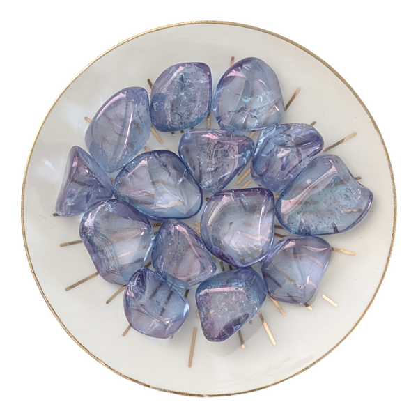 Tanzine Aura Quartz  Tumblestone