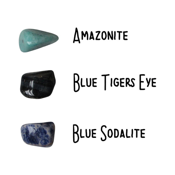 Throat Chakra Crystal Tumblestones  - Centre of Communication