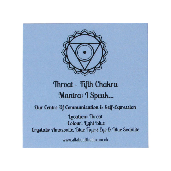 Throat Chakra Crystal Tumblestones  - Centre of Communication