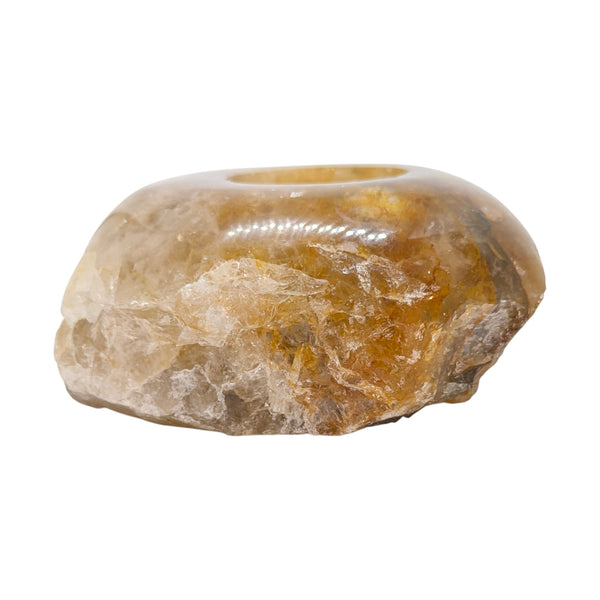 Yellow Hematoid Quartz Tealight Holder