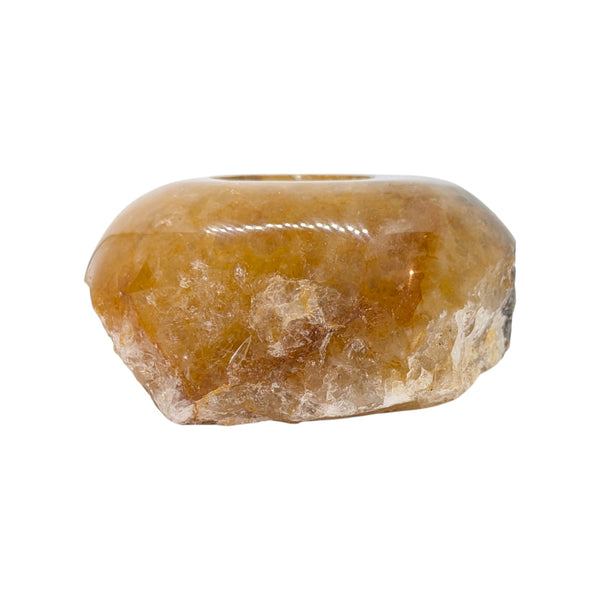 Yellow Hematoid Quartz Tealight Holder
