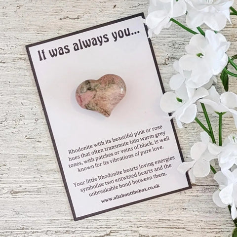 Rhodonite Heart - It Was Always You