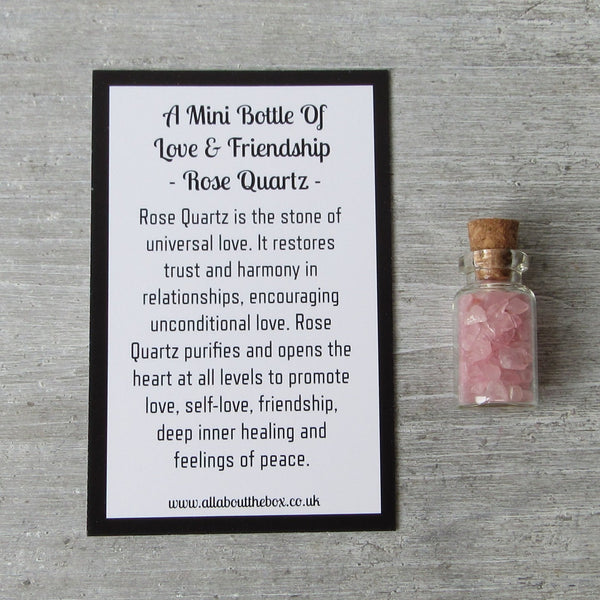 Rose Quartz - Mini Bottle Of Love & Friendship