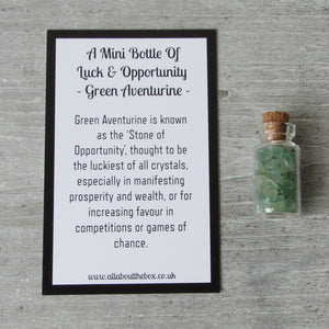 Green Aventurine - Mini Bottle Of Luck & Opportunity
