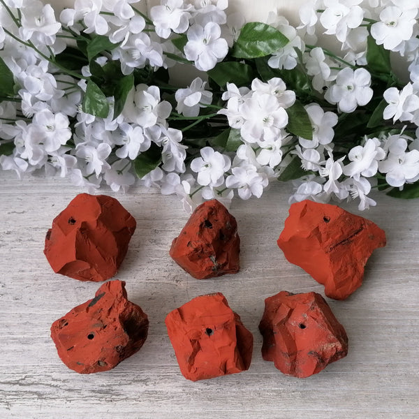 Small Raw Red Jasper Incense Holder