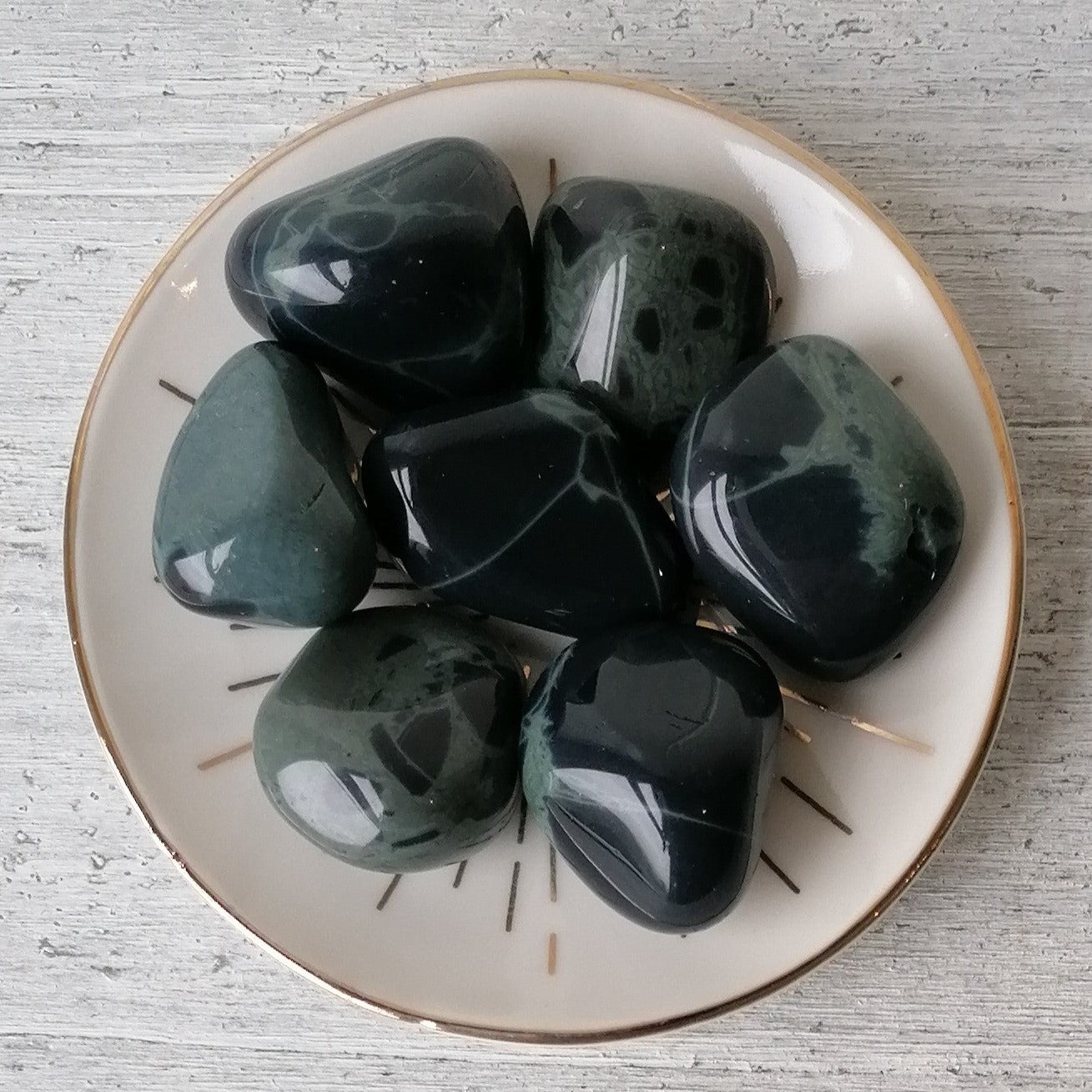 Spider Web Obsidian Tumblestone
