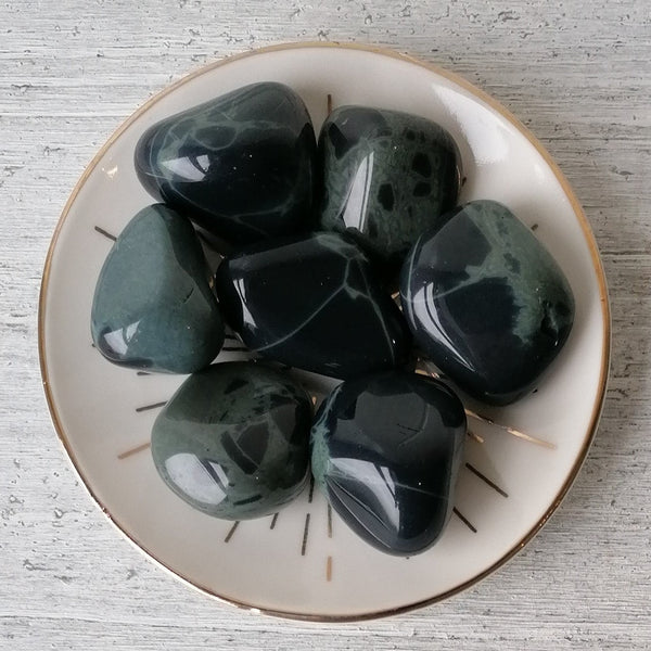 Spider Web Obsidian Tumblestone