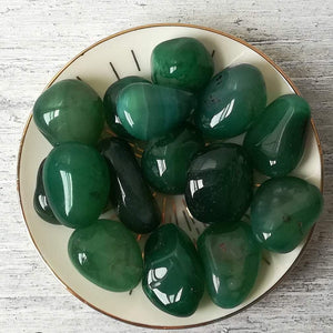 Green Agate Tumblestone