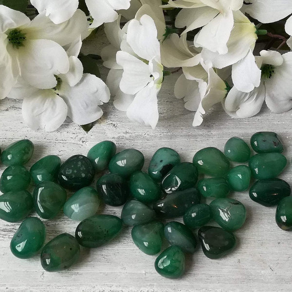 Green Agate Tumblestone