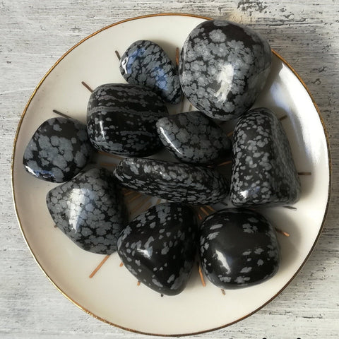 Snowflake Obsidian Tumblestone