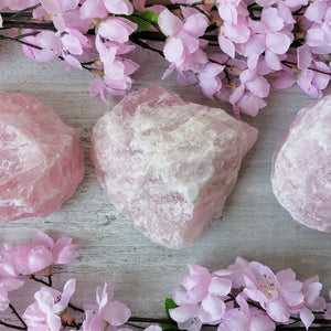 XL Raw Rose Quartz Statement Pieces