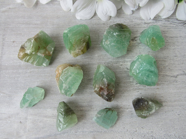Raw Green Calcite