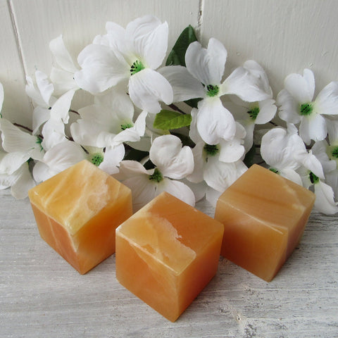 Orange Calcite Cube