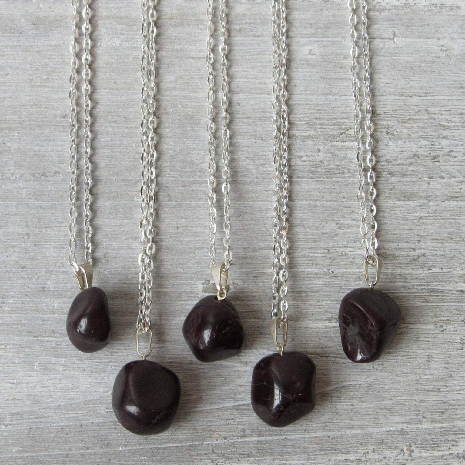 Tumbled Almandine Garnet Necklace