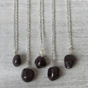 Tumbled Almandine Garnet Necklace
