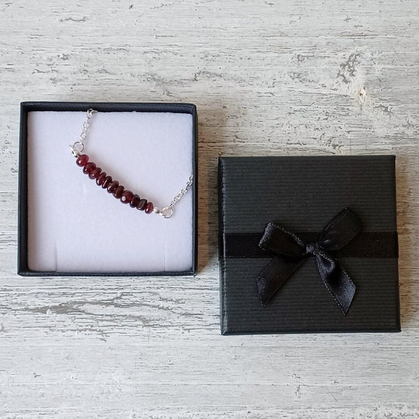 Garnet Crystal Bracelet