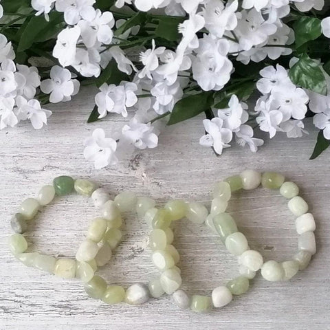 New Jade Tumbled Bracelet - Serpentine