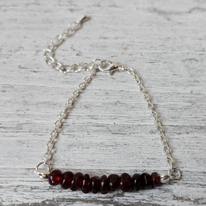 Garnet Crystal Bracelet
