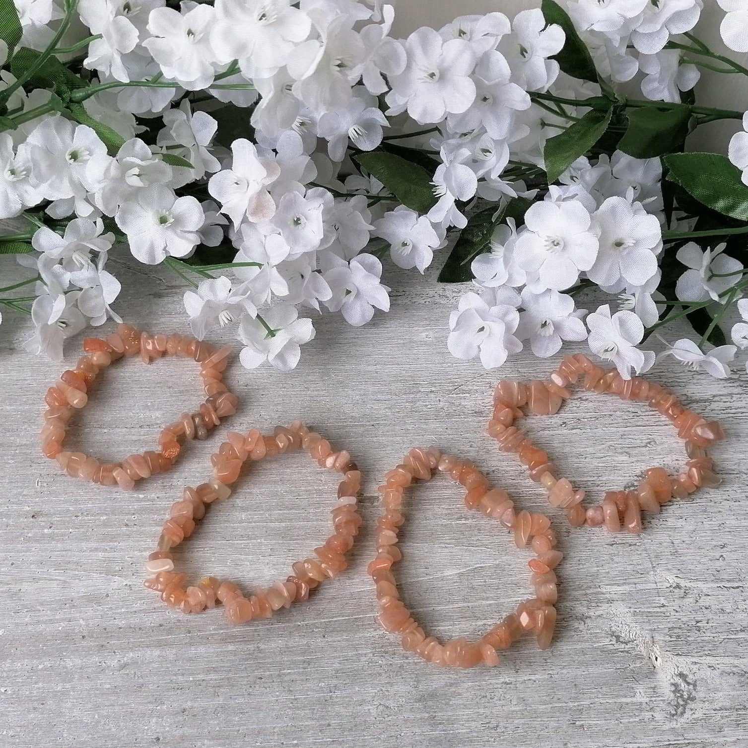 Moonstone Crystal Chip Bracelet