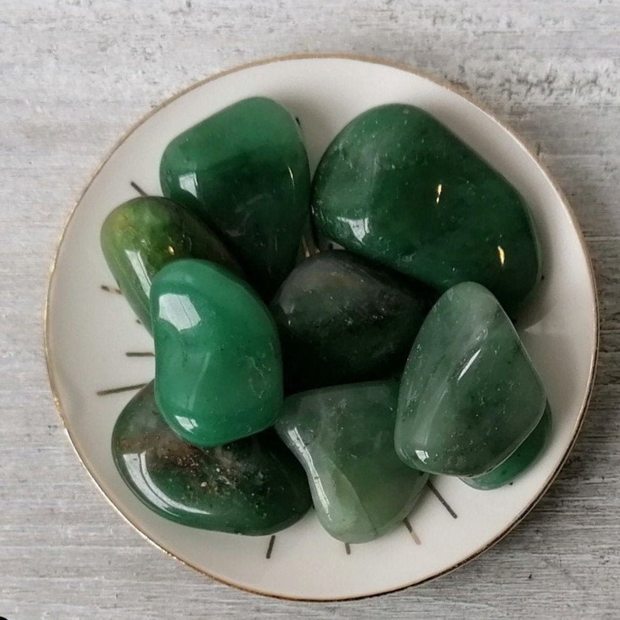 Green Chalcedony Tumblestone