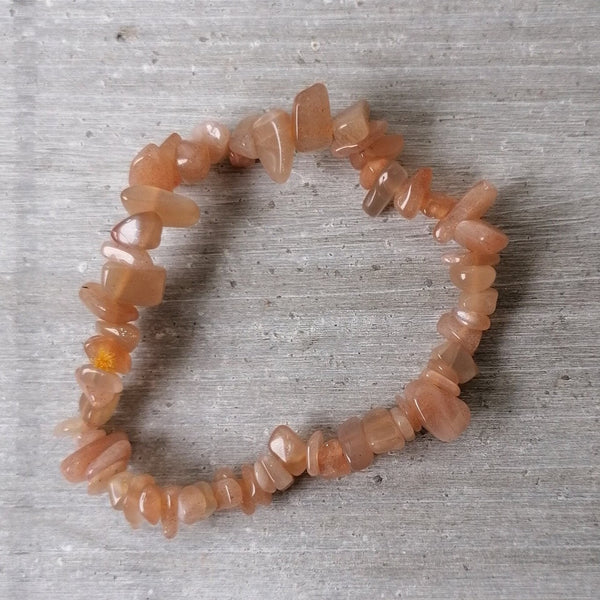 Moonstone Crystal Chip Bracelet