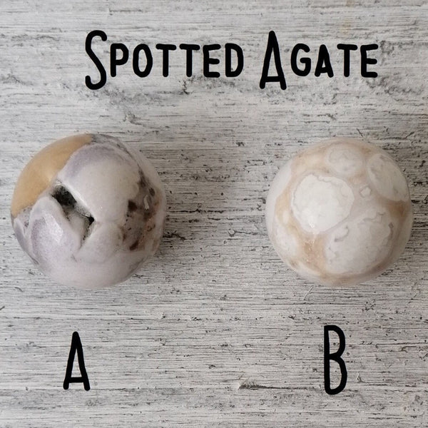 Small Crystal Spheres - Spotted Agate Or Sunstone - Sold As Seen