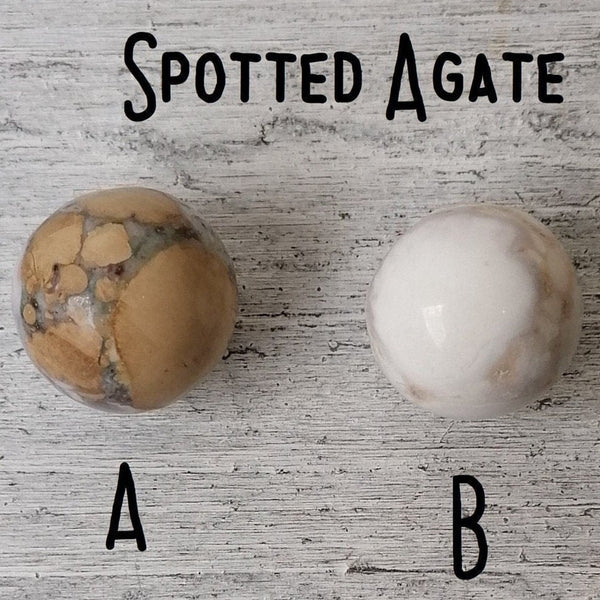 Small Crystal Spheres - Spotted Agate Or Sunstone - Sold As Seen