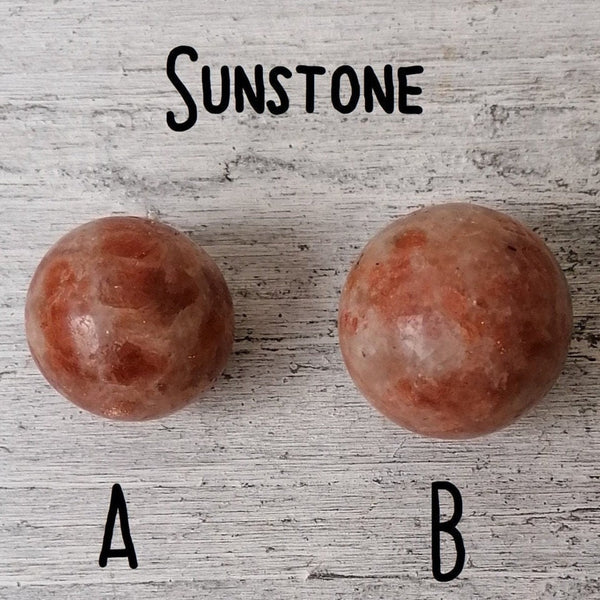 Small Crystal Spheres - Spotted Agate Or Sunstone - Sold As Seen
