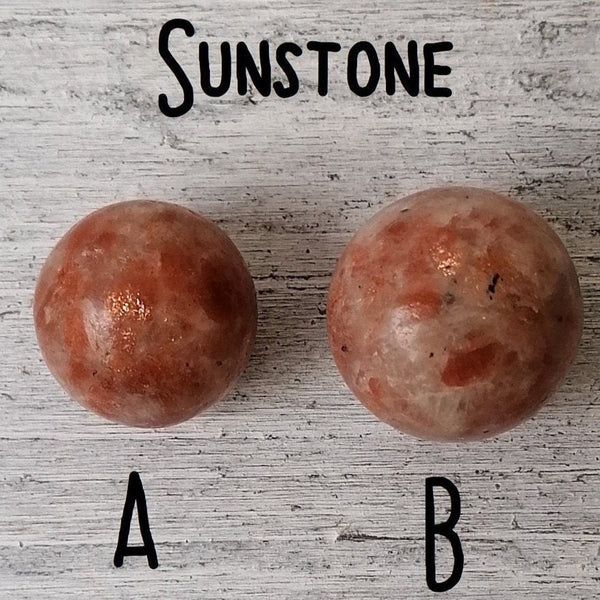 Small Crystal Spheres - Spotted Agate Or Sunstone - Sold As Seen