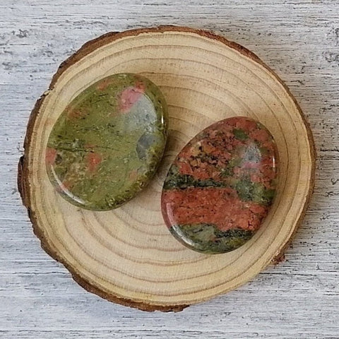 Unakite Jasper Thumb Stone