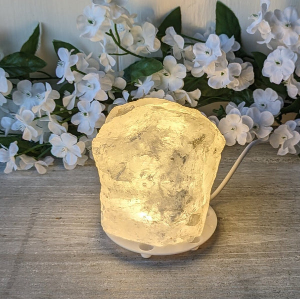 Mini Rough Quartz Lamp with LED USB fitting