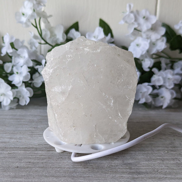 Mini Rough Quartz Lamp with LED USB fitting