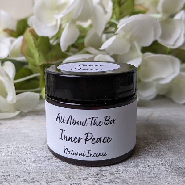 INNER PEACE - Loose Incense with a Green Calcite Crystal