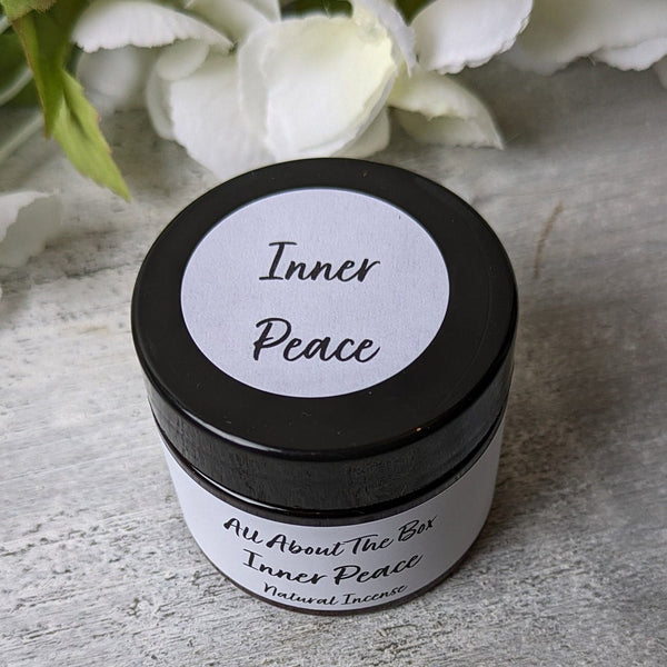 INNER PEACE - Loose Incense with a Green Calcite Crystal