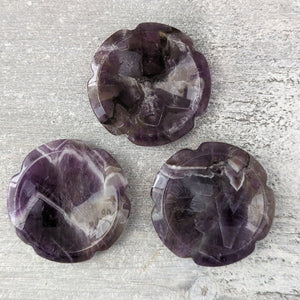 Flower Crystal Thumb Stone - Amethyst or Labradorite